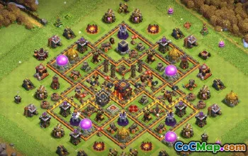 COC Town Hall 10 ბაზის განლაგება - მეურნეობა და სახლის სოფლის რუკა #15073