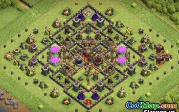 COC市政厅10基本布局和农业地图＃11659