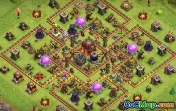 COC市政厅10基本布局和农业地图＃12701