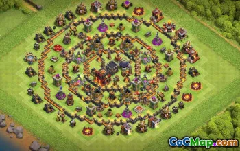 CoC Town Hall 10 Base Layouts - Farming, Trophy & Hybrid #16788