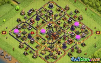 COC市政厅10基础布局：农业和奖杯地图＃10578