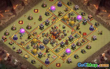 COC市政厅10基本布局：农业和奖杯地图＃10597