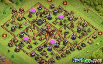 COC市政厅10基本布局：农业，奖杯和地图＃10913
