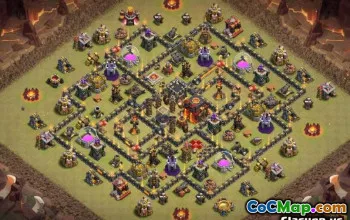 COC市政厅10基本布局：农业，奖杯和地图＃10918