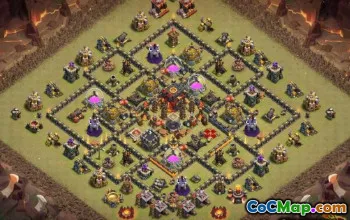 COC市政厅10基本布局：农业和奖杯地图＃10919