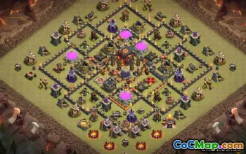COC市政厅10基本布局：农业和奖杯地图＃10961