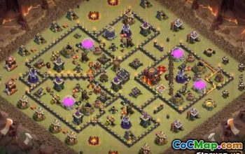 COC市政厅10基本布局：农业和奖杯地图＃10975