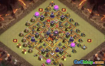 COC市政厅10基本布局：农业和奖杯地图＃12027