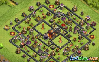 COC市政厅10基础布局：农业和奖杯地图＃12040