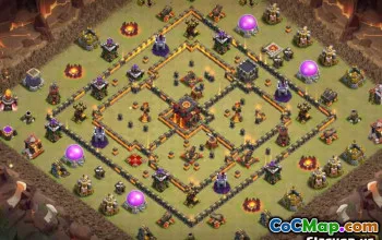 COC市政厅10基本布局：农业，奖杯和地图＃12200