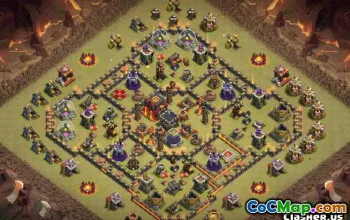 COC市政厅10基本布局：农业和奖杯地图＃12294