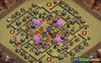 COC市政厅10基本布局：农业和奖杯地图＃12484
