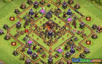 COC टाउन हॉल 10 बेस लेआउट: खेती और ट्रॉफी मैप्स #12966