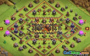 COC Town Hall 10 ბაზის განლაგება: მიწათმოქმედება და ტროფეის რუქები #14628