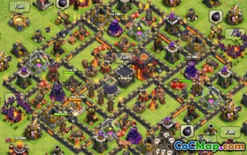 COC Town Hall 10 ბაზის განლაგება: მეურნეობა, ტროფი და რუქები #15883