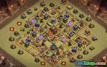 COC市政厅10基本布局：农业，奖杯和战争地图＃10865