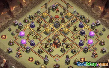 CoC Town Hall 10 Base Layouts: Farming, Trophy & War Maps #17359