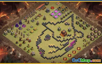 CoC Town Hall 10 Base Layouts | Funny & Progress Maps #30001