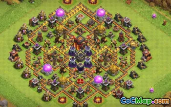 COC Town Hall 10 ბაზის განლაგება: მთავარი, მეურნეობა და ტროფე რუკები #14806