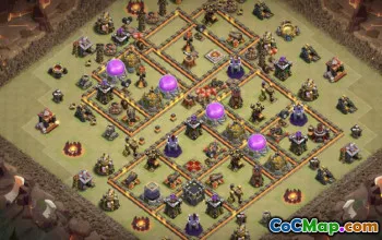 Coc Town Hall 10 Layouts: Home, Trophy & War Maps #16010