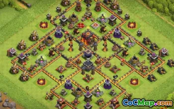 COC Town Hall 10 Layout di base - Link mappa di casa e della guerra #12885