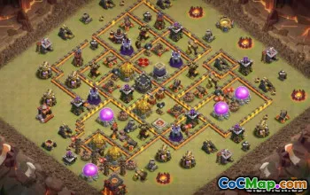 COC市政厅10基本布局：家庭，战争和地图＃14424