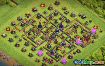 COC市政厅10基本布局：家庭，战争和地图＃9960