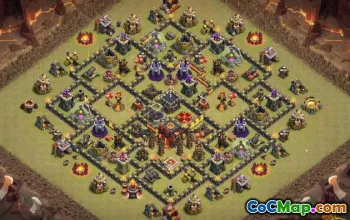 COC市政厅10基本布局：家庭，战争，奖杯和农业＃11261