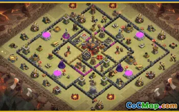 CoC Town Hall 10 Base Layouts | Home, War, Trophy & Farming #29432