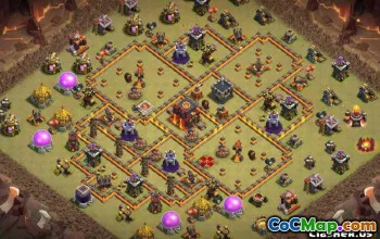 Primăria COC 10 machete de bază: hărți de casă, război și trofeu #13366