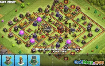 Primăria COC 10 machete de bază: hărți de casă, război și trofeu #13433