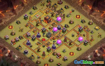 CoC Town Hall 10 Base Layouts: Home, War & Trophy Maps #17416
