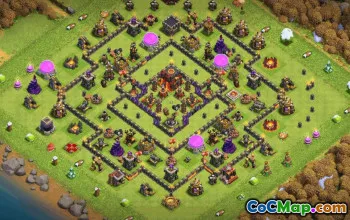 CoC Town Hall 10 Base Layouts & Link | War, Trophy, Home Village #32254