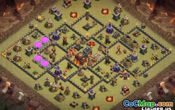 COC市政厅10 Home＆War＃11011的基本布局和链接