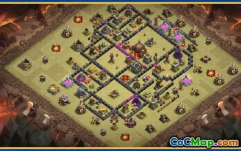 CoC Town Hall 10 Base Layouts & Links | Trophy, War, Home Village #30073