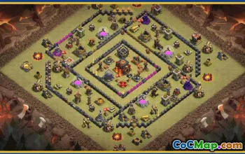 CoC Town Hall 10 Base Layouts & Links | War, Farm, Trophy Maps #29587