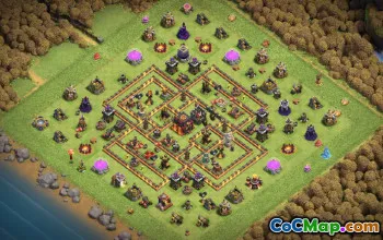 CoC Town Hall 10 Base Layouts & Links | War, Trophy, Map #27731