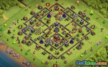 CoC Town Hall 10 Base Layouts & Links | War, Trophy & Map #33938
