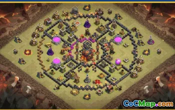 CoC Town Hall 10 Base Layouts & Map - Home, Trophy, Farming #27872