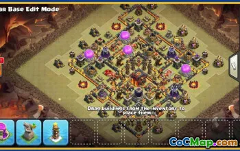 CoC Town Hall 10 Base Layouts & Map | Home, Trophy, War Bases #30348
