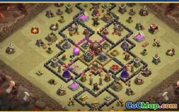 CoC Town Hall 10 Base Layouts & Map Links | Home, Trophy & War Bases #28462