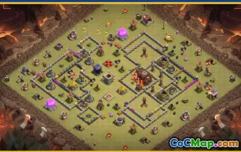CoC Town Hall 10 Base Layouts & Map Links | Home, War, Trophy #29079