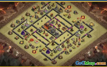 CoC Town Hall 10 Base Layouts & Map Links | Home, War & Trophy Bases #29207