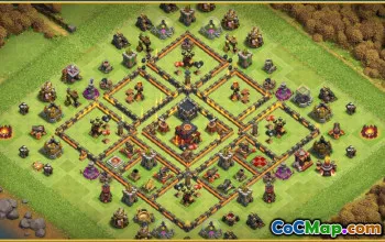 CoC Town Hall 10 Base Layouts & Map Links | Trophy & War Bases #27809