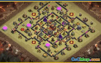 CoC Town Hall 10 Base Layouts & Map Links | War, Trophy & Home Village #29431