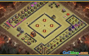 CoC Town Hall 10 Base Layouts & Map - Progress & Home Village #30003