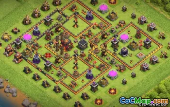 COC टाउन हॉल 10 बेस लेआउट और मैप्स - कॉपी और लिंक #12976
