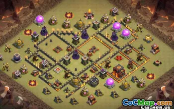 COC市政厅10基本布局和地图 - 立即复制！ ＃11119