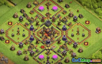 COC市政厅10基本布局和地图 - 立即复制！ ＃12406