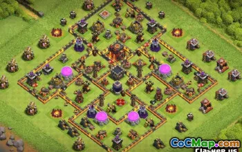 COC市政厅10基本布局和地图 - 立即复制！ ＃12444